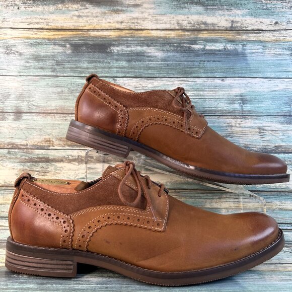 Rockport Derby Dress Shoes Mens 10M Brown Leather Brogue Plain Toe Work Formal main image 12